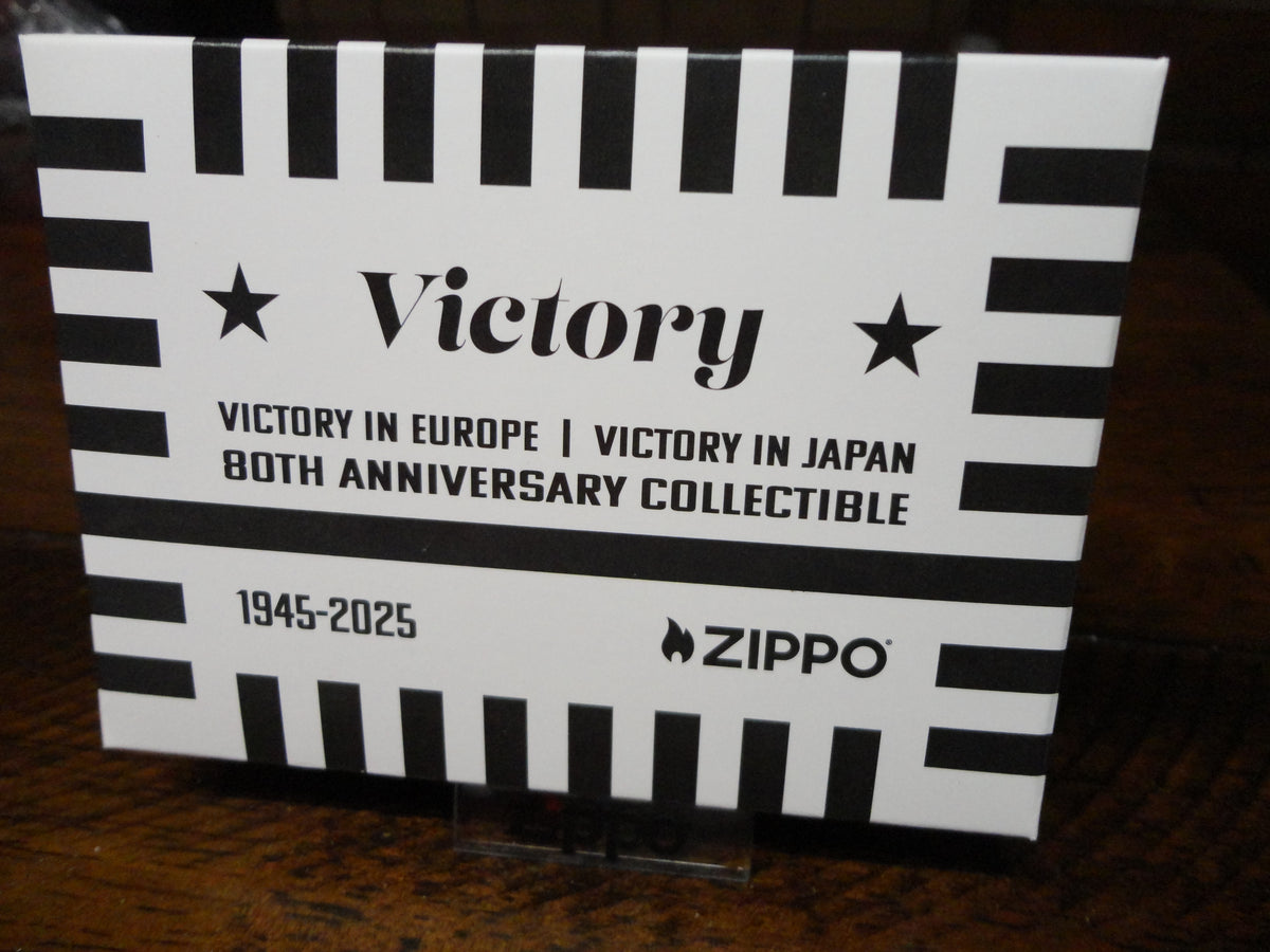 80th Anniversary VE VJ Day Victory Steel Green Crackle Zippo Lighter