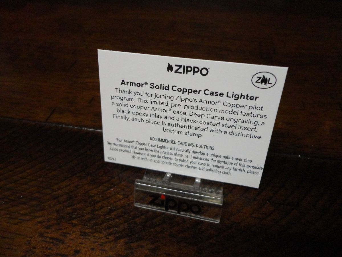 Solid Copper Armor Zippo Lighter limited 15000 pieces made