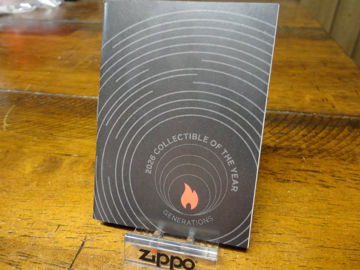 2026 ZIPPO COLLECTIBLE OF THE YEAR GENERATIONS BLACK ICE ARMOR ZIPPO LIGHTER