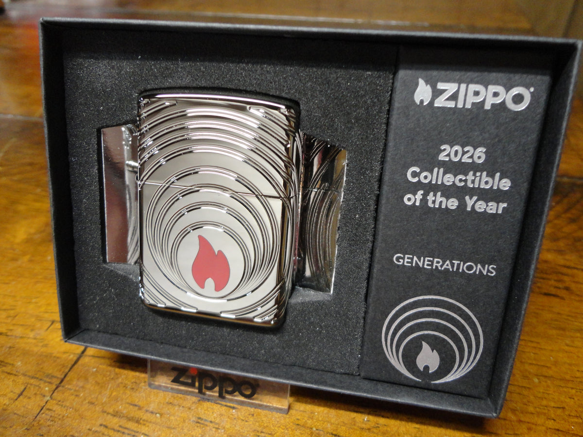 2026 ZIPPO COLLECTIBLE OF THE YEAR GENERATIONS BLACK ICE ARMOR ZIPPO LIGHTER