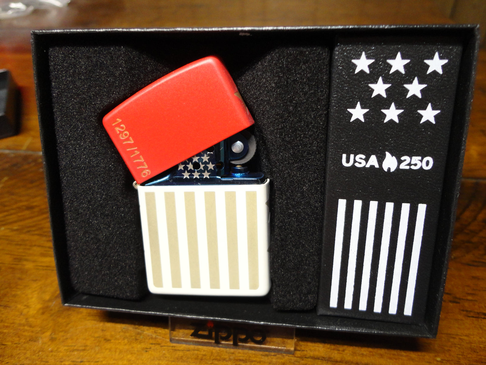 2026 1776 LIMITED EDITION ZIPPO LIGHTER RED/WHITE MATTE