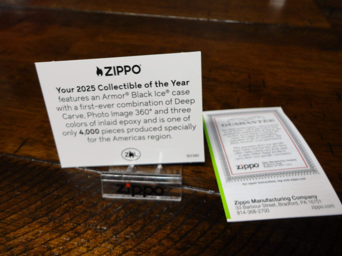 2025 ZIPPO COLLECTIBLE OF THE YEAR KEEPER OF THE FLAME ARMOR ZIPPO LIGHTER